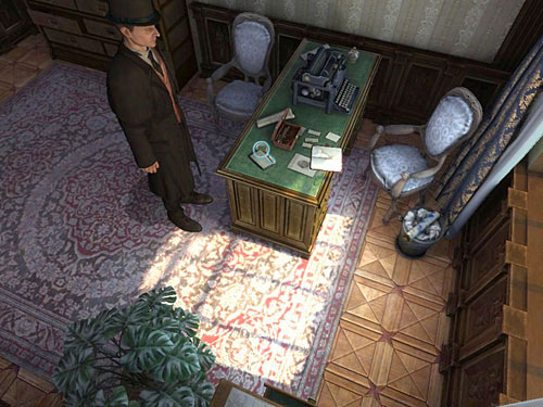 In secretarys office approach her desk and click on it - Read a Note | O. Farleys Office - O. Farleys Office - The Testament of Sherlock Holmes Game Guide