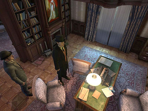 Notice also a half-eaten sandwich on the other side of desk - Discover what Had Happened in Farleys Office before You Arrived | O. Farleys Office - O. Farleys Office - The Testament of Sherlock Holmes Game Guide