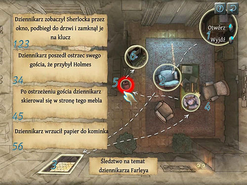 So click on a dropped book - Locate a Hidden Passage | O. Farleys Office - O. Farleys Office - The Testament of Sherlock Holmes Game Guide