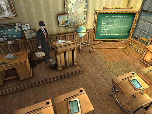 A hint can be found at a podium: letter from lord Benagard, judges father-in-law - Open lady Becketts Box | Explosion in Becketts Residence - Explosion in Becketts Residence - The Testament of Sherlock Holmes Game Guide
