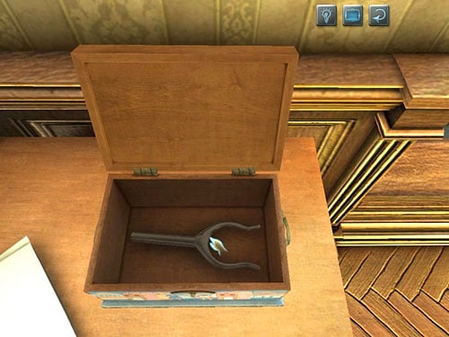 In a box you find a second rowlock - Find Stolen Rowlocks | Explosion in Becketts Residence - Explosion in Becketts Residence - The Testament of Sherlock Holmes Game Guide