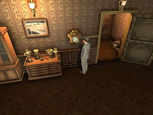 Then exit the secret room to set rows at coat of arms in the default position - Open the Safe | Explosion in Becketts Residence - Explosion in Becketts Residence - The Testament of Sherlock Holmes Game Guide