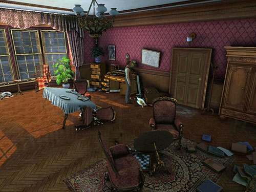 And dont forget about shoes lying among few pairs nearby a fallen cupboard - Complete Three Disguises | Hideout in Whitechapel - Hideout in Whitechapel - The Testament of Sherlock Holmes Game Guide