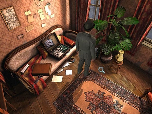 Return to entresol and look at a pot plant - Open a Case | Hideout in Whitechapel - Hideout in Whitechapel - The Testament of Sherlock Holmes Game Guide