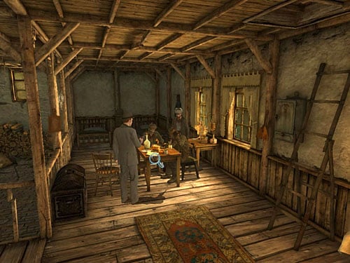 But notice, that there is The Times on the table, so they know english - Contact with Anarchists | A Fire in Sawmill - A Fire in Sawmill - The Testament of Sherlock Holmes Game Guide