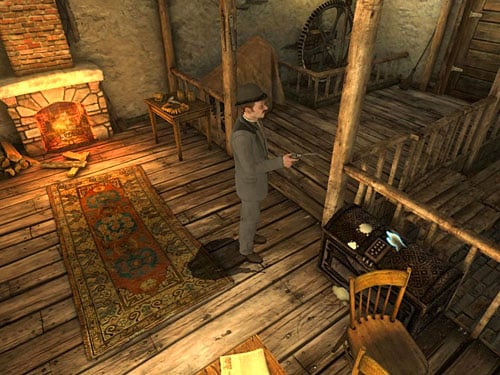 Go to the chest and click it - Find a Cog | A Fire in Sawmill - A Fire in Sawmill - The Testament of Sherlock Holmes Game Guide