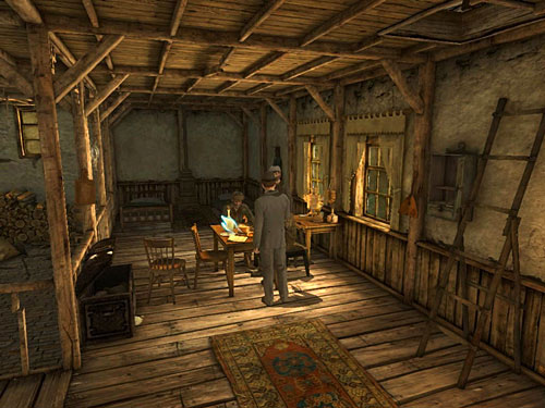 So take a bottle of vodka and use it on bandage - Find a Cog | A Fire in Sawmill - A Fire in Sawmill - The Testament of Sherlock Holmes Game Guide