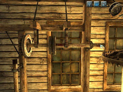 As Sherlock, attach cog on the right side of millstones axis - Destroy False Wall (2) | A Fire in Sawmill - A Fire in Sawmill - The Testament of Sherlock Holmes Game Guide