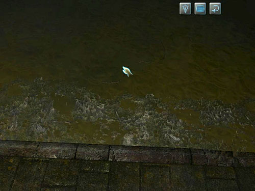 Notice a floating rope - Get to the Other Side of Sewers | Meeting in the Sewers - Meeting in the Sewers - The Testament of Sherlock Holmes Game Guide