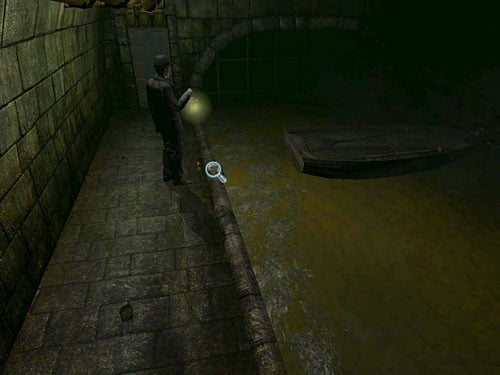 Notice a the trap door at a edge - Get to the Other Side of Sewers | Meeting in the Sewers - Meeting in the Sewers - The Testament of Sherlock Holmes Game Guide