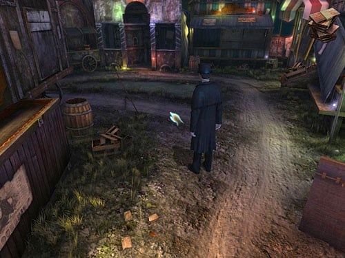 And the last pack of banknotes on the main road (where a guard is passing) - Get Rid of the First Guard | A Grand Final in the Fun Fair - A Grand Final in the Fun Fair - The Testament of Sherlock Holmes Game Guide