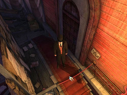 So go the exit, climb up and take off a rope blocking the way - Eliminate the Prince Woodville | A Grand Final in the Fun Fair - A Grand Final in the Fun Fair - The Testament of Sherlock Holmes Game Guide