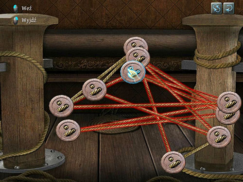 Highlighted (red) ropes are tangled, grey are free - Eliminate the Prince Woodville | A Grand Final in the Fun Fair - A Grand Final in the Fun Fair - The Testament of Sherlock Holmes Game Guide