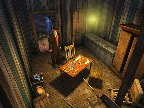 Take a look at cards on the table a crate of vodka by the wall - Lure Anarchists Out | A Grand Final in the Fun Fair - A Grand Final in the Fun Fair - The Testament of Sherlock Holmes Game Guide