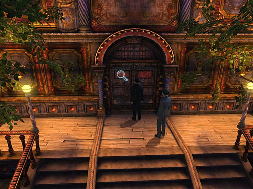 Getting under the Haunted House, climb up under the door - Get to the Haunted House | A Grand Final in the Fun Fair - A Grand Final in the Fun Fair - The Testament of Sherlock Holmes Game Guide