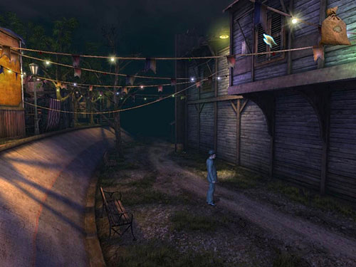 So go to the right side of building, where the phone wire is - Find Bombs | A Grand Final in the Fun Fair - A Grand Final in the Fun Fair - The Testament of Sherlock Holmes Game Guide