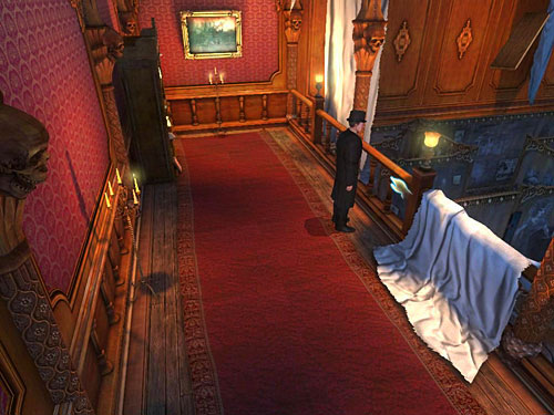 Turn back to the other end of gallery - Get to the Other Side of Gallery | A Grand Final in the Fun Fair - A Grand Final in the Fun Fair - The Testament of Sherlock Holmes Game Guide