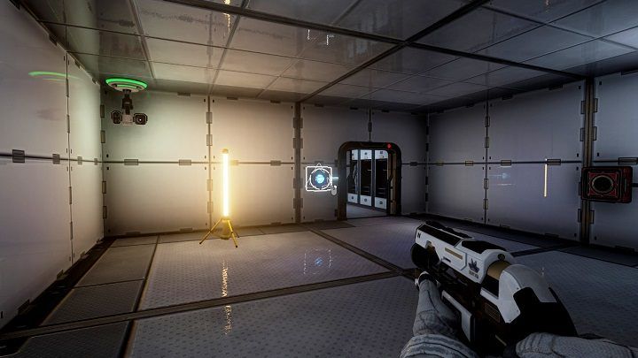 Once you get through the door, you must go forward until you reach the room that is presented in the picture - Chapter 1 | Walkthrough - Walkthrough - The Turing Test Game Guide