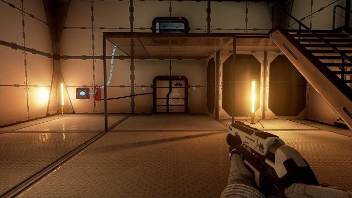 In the next room, you should approach the energy container but dont remove it just yet - Chapter 1 | Walkthrough - Walkthrough - The Turing Test Game Guide