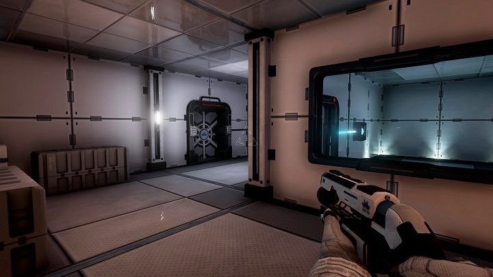 When you enter sector A5, you must ignore the energy beam located above - Chapter 1 | Walkthrough - Walkthrough - The Turing Test Game Guide