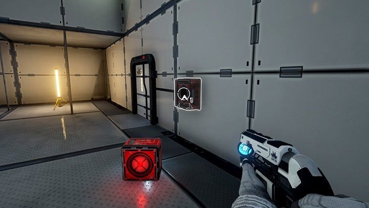 Remove the previously placed container from the door and throw it on the ground - Chapter 1 | Walkthrough - Walkthrough - The Turing Test Game Guide