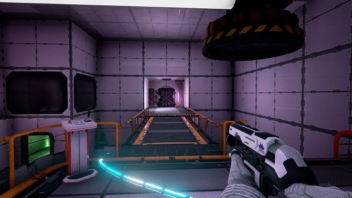 Approach the machine powered by the energy beam, the one on your left, and move the bridge farthest to the left - Chapter 2 | Walkthrough - Walkthrough - The Turing Test Game Guide