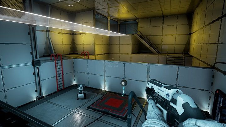 Leave the protagonist on the red platform and take over the robot - Chapter 5 | Walkthrough - Walkthrough - The Turing Test Game Guide