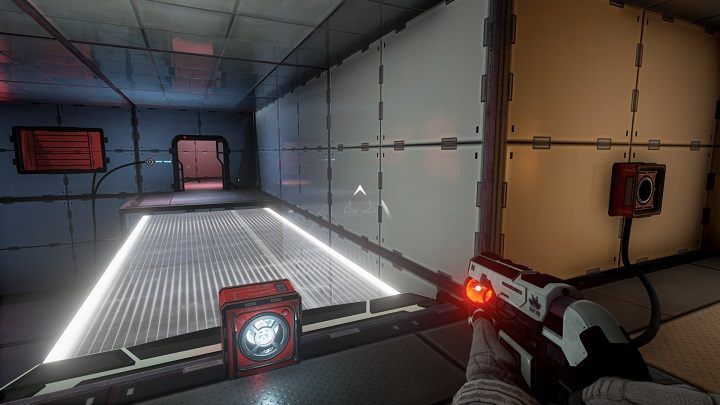 Take the red energy beam and place it in the container once again - Chapter 6 | Walkthrough - Walkthrough - The Turing Test Game Guide