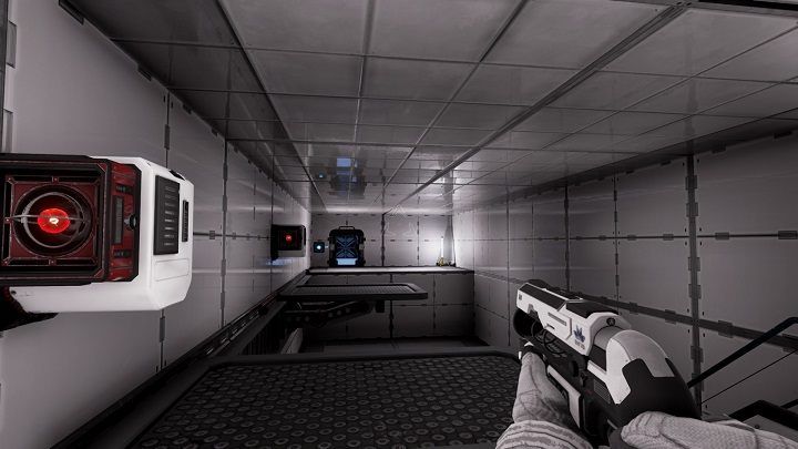 First, release the red beam in order to get to the middle - Chapter 6 | Walkthrough - Walkthrough - The Turing Test Game Guide