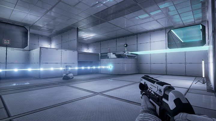 You can notice a robot and a pulsing beam of energy - Chapter 7 | Walkthrough - Walkthrough - The Turing Test Game Guide