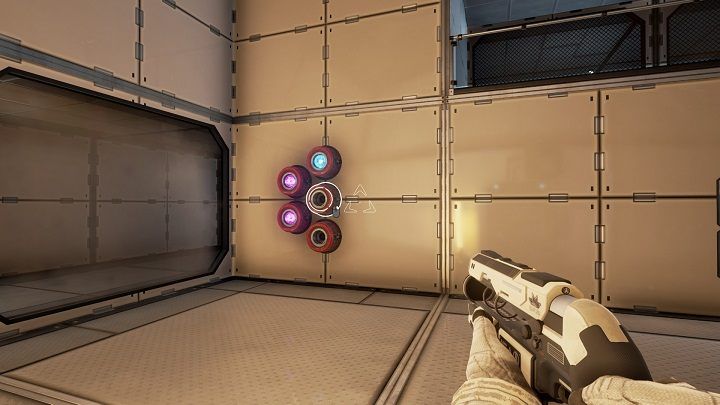 You should have six beams: one blue, three green and two violet beams - Secret rooms | Walkthrough - Walkthrough - The Turing Test Game Guide