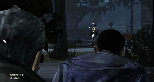 Watch the cutscene - Chapter 5: Georgias Last City - Arrival & Battery | Episode IV: Around Every Corner - Episode IV: Around Every Corner - The Walking Dead Game Guide