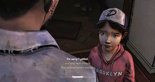 Your next two answers do not matter - Chapter 1: Georgias First City - Inside | Episode IV: Around Every Corner - Episode IV: Around Every Corner - The Walking Dead Game Guide