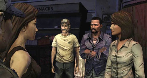Once the cutscene is over, youll be able to take part in a conversation - Chapter 5: Its Just One Bullet - In the pharmacy | Episode I: A New Day - Episode I: A New Day - The Walking Dead Game Guide