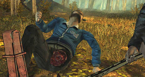 However, if you decide to cut Davids leg off, youll have to use your axe four times to chop off the Leg - Chapter 1: Going Hungry | Episode II: Starved for Help - Episode II: Starved for Help - The Walking Dead Game Guide