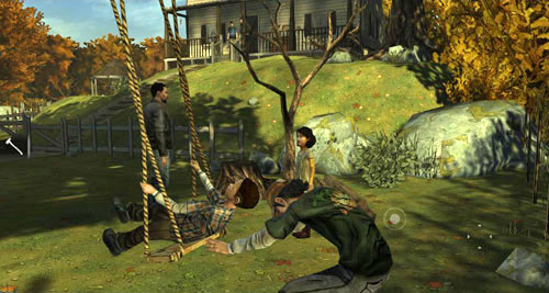 Go back to the wooden Gate and open it - Chapter 3: Thank you for shopping at Save Lots! - Searching for the bandits | Episode II: Starved for Help - Episode II: Starved for Help - The Walking Dead Game Guide