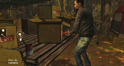 Once you have moved them, you will be able to examine the Dairy Box - Chapter 3: Thank you for shopping at Save Lots! - Searching for the bandits | Episode II: Starved for Help - Episode II: Starved for Help - The Walking Dead Game Guide