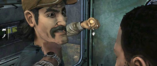 When the fight begins, again youll have a choice - Chapter 5: Handle It - Duck gets worse and worse | Episode III: Long Road Ahead - Episode III: Long Road Ahead - The Walking Dead Game Guide