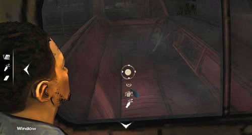 Lean out up or to the right and try to break the Window - Chapter 5: Its Just One Bullet - The Motor Inn | Episode I: A New Day - Episode I: A New Day - The Walking Dead Game Guide