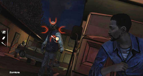 You will hide behind the RV - Chapter 5: Its Just One Bullet - The Motor Inn | Episode I: A New Day - Episode I: A New Day - The Walking Dead Game Guide