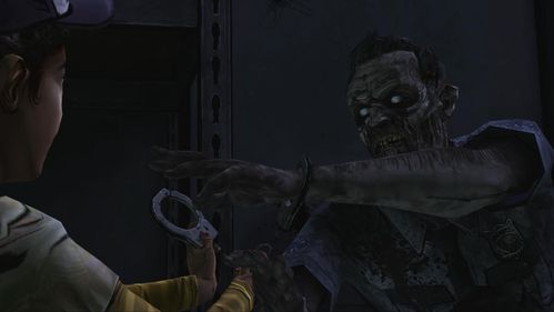 Now you can tell her to handcuff the Walker or chain Lee to the radiator, as suggested by camera zoom - Chapter 7: Goodbye | Episode V: No Time Left - Episode V: No Time Left - The Walking Dead Game Guide