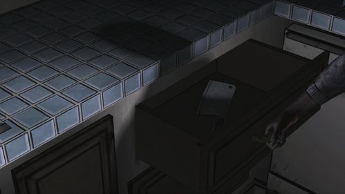 Lee heads to the kitchen - there are three interactive drawers but the proper tool, a chopper, is located in the right upper one - Chapter 2: Siege | Episode V: No Time Left - Episode V: No Time Left - The Walking Dead Game Guide