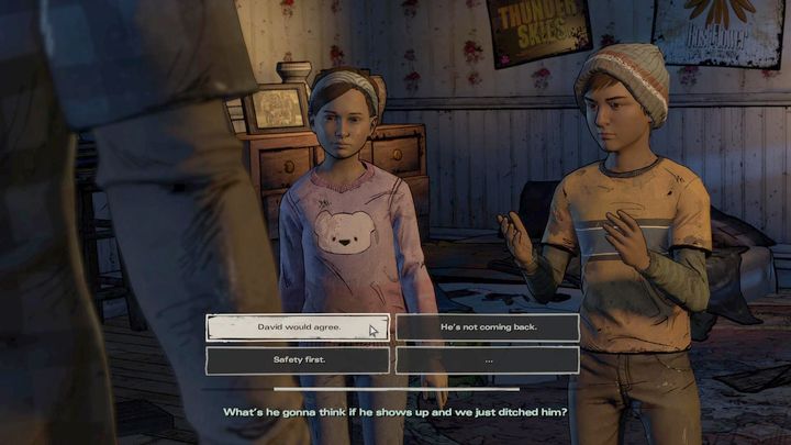 Finish the conversation with Kate, go back home and speak with the children about leaving this dangerous place - The Walking Dead: A New Frontier: Chapter 1 - Southern Hospitality - The Walking Dead: A New Frontier: Episode 3 Above the Law - The Walking Dead: The Telltale Series - A New Frontier Game Guide