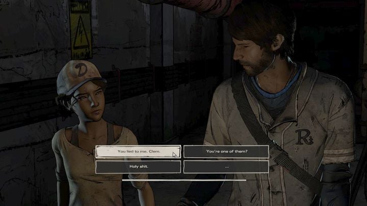 After the flashback, Clem will confess her acquaintance with New Frontier to Javi - The Walking Dead: A New Frontier: Chapter 5 - Rough Justice - The Walking Dead: A New Frontier: Episode 2 Ties that Bind - Part 2 - The Walking Dead: The Telltale Series - A New Frontier Game Guide