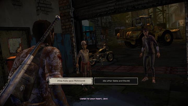 The final choice takes place at the end of the third chapter - The Walking Dead: A New Frontier: Important choices From the Gallows - The Walking Dead: A New Frontier: Episode 5 From the Gallows - The Walking Dead: The Telltale Series - A New Frontier Game Guide