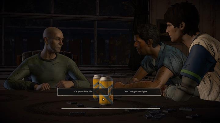 You are left with a choice: you can plead with your father to continue fighting the disease, or tell him that it is his life and he can do what he wants - The Walking Dead: A New Frontier: Chapter 1 - Sole Survivors - The Walking Dead: A New Frontier: Episode 5 From the Gallows - The Walking Dead: The Telltale Series - A New Frontier Game Guide