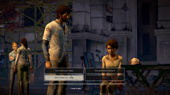 Javi is helping Clementine in getting her hair cut - The Walking Dead: A New Frontier: Chapter 6 - The Dawn Breaks - The Walking Dead: A New Frontier: Episode 5 From the Gallows - The Walking Dead: The Telltale Series - A New Frontier Game Guide
