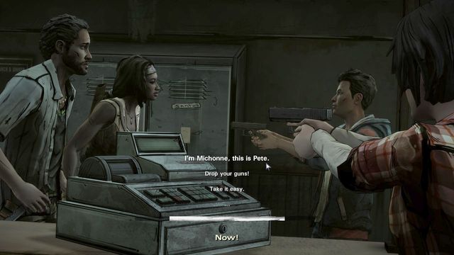 When you are done with collecting all of the things, approach the closet from which some noises can be heard - Chapter 4 | Episode 1: In Too Deep - Episode 1: In Too Deep - The Walking Dead: Michonne Game Guide