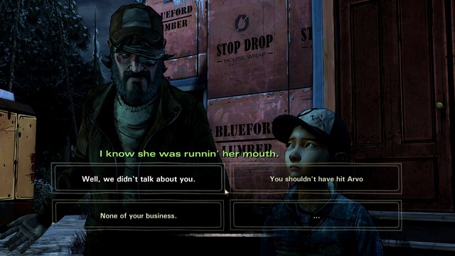 Kenny and Clementine - The Walking Dead Season Two: Chapter 6 - Making a Plan - The Walking Dead Season Two: Episode 5 No Going Back - The Walking Dead: Season Two Game Guide
