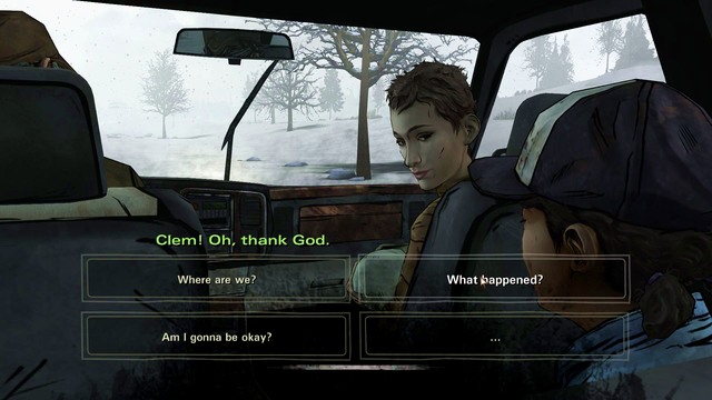 Returned to the reality. - The Walking Dead Season Two: Chapter 8 - Fade Out - The Walking Dead Season Two: Episode 5 No Going Back - The Walking Dead: Season Two Game Guide